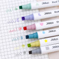 Quick Dry Double-ended Highlighter Marker Watercolor Pen Student Diary Scrapbook Painting Note DIY Making Classroom Office. 