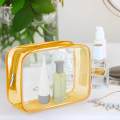 Travel PVC Storage Bag with Zipper Bathroom Accessories Clear Makeup Bag. 