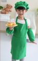 Children art Kitchen Aprons Waists 9 Colors Kids Aprons with Sleeve Chef Hats for Painting Cooking Baking 4 pcs/set. 