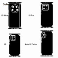Sutuiying Affordable Colorful Matte Film Full Body Phone Sticker For Xiaomi 14 Pro 13 Ultra 13 Pro Redmi Note 13 Pro+ 12 Turbo Back + Sides Wrap Skin. 
