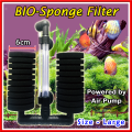 Air Pump Bio sponge Filter XIAO PK-004 Aquarium Double Sponge Submersible Water Filter for Fish Tank. 