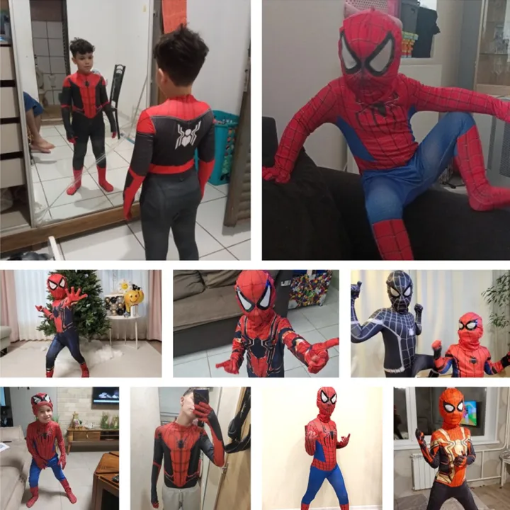 MARVEL%20Spiderman%20Cosplay%20Costume%20Kids%20s%20Full%20Body%20Spandex%20with%20Cape%20Peter%20Parker%20Miles%20Morales%20Spider%20Man%20VENOM%203D%20Style%20-%20Image%203