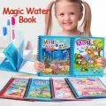 1 Book + 1 Pen Reusable Coloring Book Magic Water Painting Book Sensory Early Education Puzzle Drawing Toys. 