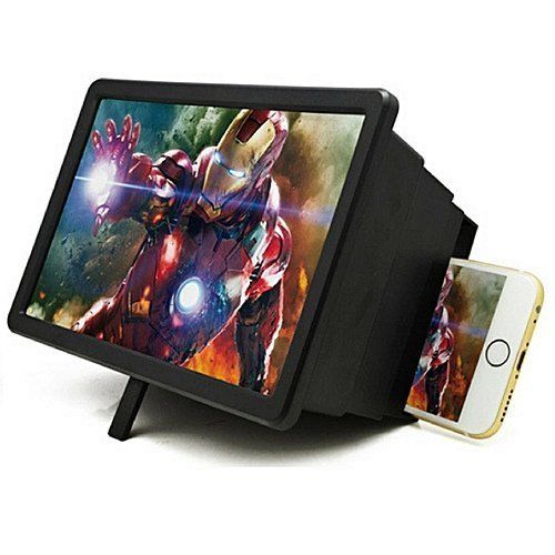 F2 Portable 3D Magnifier Retractable 3D Video Enlarged Screen Amplifier Smartphone Screen HD Magnifier Universal Stand Radiation Protection Support Bracket Cellphone Holder for all Smart Phones for watching 3D Movies and Elders as a Magnifying Glass