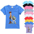 Kids 2-15y Toy Story T-shirts Disney cartoon woodprint Short Sleeve T shirt Boys Girls cotton tops tee shirts children clothes. 