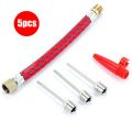 5 Pieces Ball Pump Needle Set Needle inflatable Kit Needle Nozzle Adapter inflatable set for Air Frame Pump Needles Adapter Bikes Tire Sports Ball Air Bump Inflating Needle Adapter. 