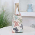 New printed colorful butterfly canvas for women fashionable hand held sail bag large capacity lunch box bag. 