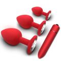 18+ Silicone Anal Plug Jewellery And Bullet Vibrator Set Adult Sex Toys. 