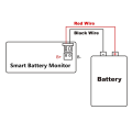 SRIWEN 7-100V Smart Battery Monitor with Bracket, Digital Battery Capacity Tester Battery Voltage Temperature Monitor, Black. 