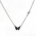 Light Luxury Hundred Black Butterfly Pendant Necklace Temperament Collarbone Chain Female. 