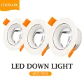 LED Downlight Embedded Spot Light 5W 7W 3-color Led Downlight Ceiling Light for Living Room Bathroom Indoor Lighting Fixture. 
