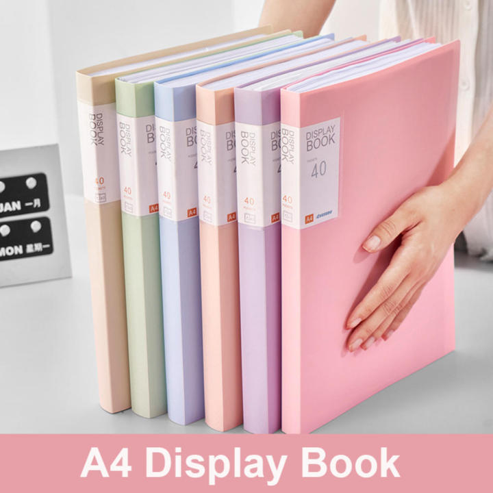 A4 File Folder 30/60 Pages Matte PP Transparent Display Book Insert ...