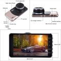 Car DVR 4 inch FHD 1080P Dash Cam Dual Lens Rear View Camera 24 hours Parking Monitoring Night Vision Driving Recorder. 