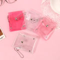 Fashion Glitter Transparent Coin Purse PVC Photo Card Wallet For Girls Clear Mini Hasp Change Pouch Keychain Ubest. 