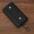 Vintage Crazy Horse Genuine Leather Keychain Men Women Key Holder Cow Split Car Key Bag Wallet Housekeeper Keyring Case wallets. 