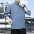 Outdoor Sports Quick-Drying Wind Shield Summer Ultra-Thin Sun Protection Clothing Men's Loose Breathable Jacket Casual Stand-up Collar Jacket. 