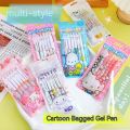 Sanrio 12pcs Cartoon Gel Pen Hello Kitty Cinnamoroll Kuromi Pens Students Stationery 0.5 Black School Children Write Supplies. 