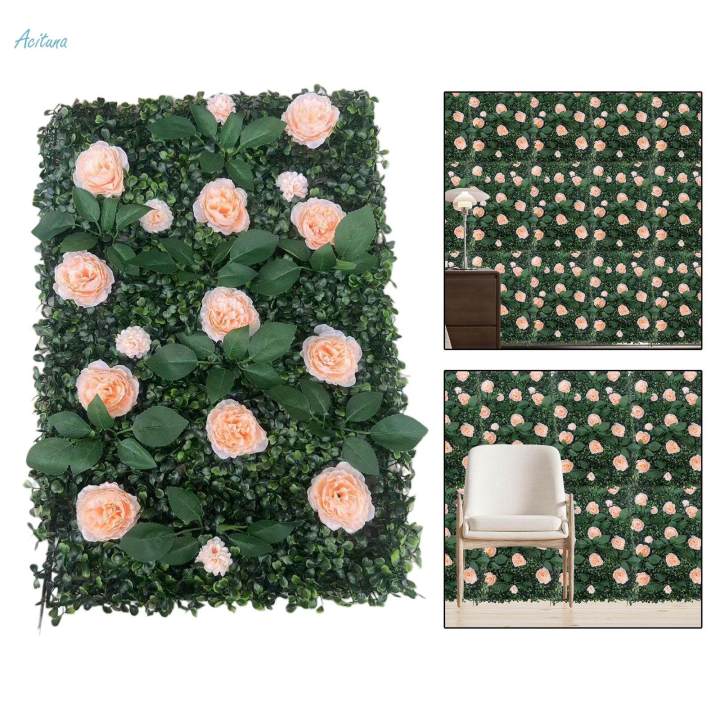 Artificial%20Grass%20Wall%20Panel%20with%20Flowers%20Deck%20Event%20Artificial%20Wall%20Flower%20-%20Image%202