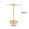 Rotating Jewelry Display Stand for Bedside Tables Shopping Mall Bedroom Gold. 