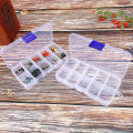 10/15/24 Grids Compartment Transparent Container Box Jewelry Packing Plastic Box MJK. 