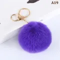 8cm Cute Key Soft Fluffy Fur Ball Keychain Fluffy Key Chains Trinkets Pom Pom Keyring Women Bag Pendant Jewelry Key Chain Charms ANLAN. 