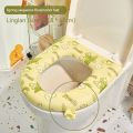 Waterproof Printed Toilet Seat Cushion All Year Round Universal Household Eva Silicone Foam Toilet Seat Cover. 