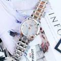 New Stainless Steel Watch Chain Quartz Analog Luxury Wrist Watches For Women Ladies Girls Woch - White Black SCPL. 