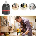 Metal Drill Chuck Heavy Duty 2-13mm Keyless Drill Chuck Metal Drill Chuck Converter Self-Tighten Drill Chuck Multiple Purposes. 