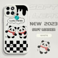 YYDS for Infinix Smart 6 / X6511B Back Cover Lucky Cute Panda Leather Case Soft Thin Drop Resistant Phone Case. 