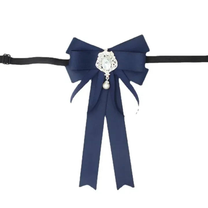 Bow%20bow%20tie%20women's%20shirt%20white%20collar%20tie%20to%20work%20-%20Image%204