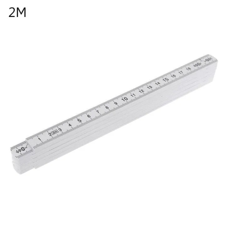 【WEJA】1M 2M 10-parts Folding Carpenters Ruler Lightweight Compact Measuring Stick Slide Fold Up Meter for Woodworking