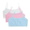 3PC/lot Young Children's Breast Care Training Bras Cotton Teenage Underwear Tops Summer Teen Kids Lace Vests. 