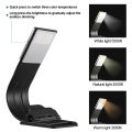 Mini LED Book Night 3 Light Color Adjustable Brightness Clip-On Study Reading Lamp Rechargeable Travel Bedroom Reading Lamp. 