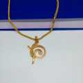 22K Gold Plated 1.9mm Fox Singapore Chain with Pendant – Elegant & Stylish Jewelry. 