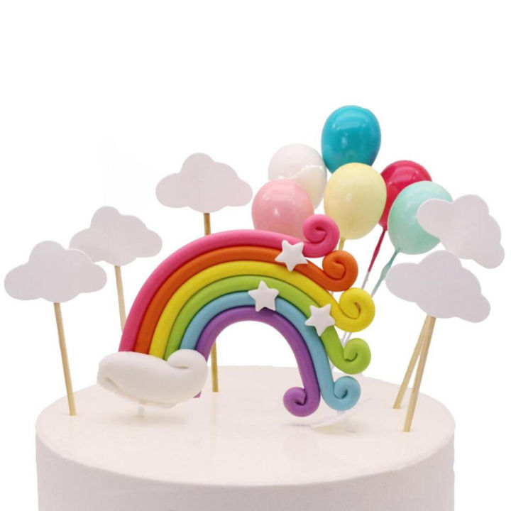 Rainbow%20Cake%20Topper%20Flag%20Baby%20Shower%20Birthday%20Wedding%20Party%20Baking%20Decoration%20-%20Image%203