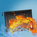 Fireproof Waterproof Document Bag File Money Safe Box Secret File Protect Pouch. 