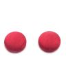 Women's Button Earings - Maroon. 