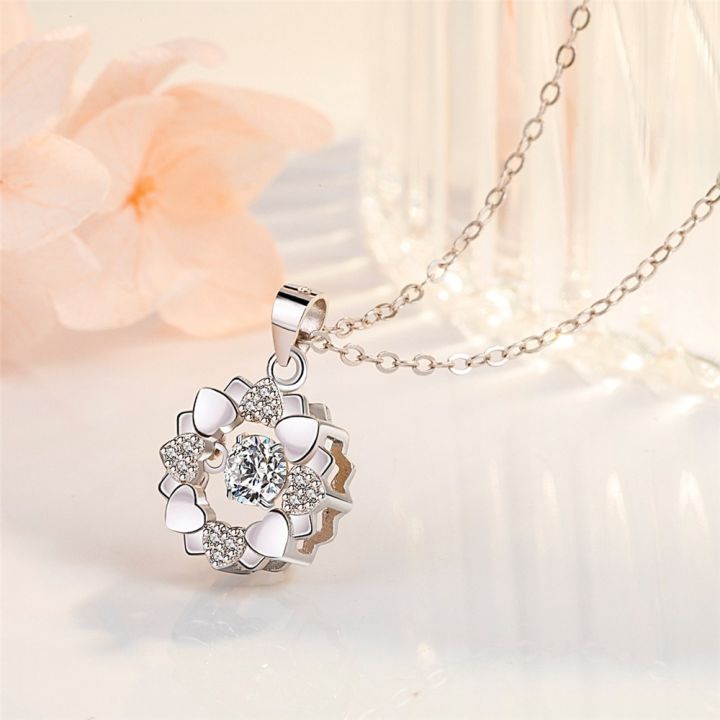 %E3%80%90ZOSR%E3%80%9145CM%20Short%20Necklace%20Pendent%20Round%20Heart%20Silver%20Embellished%20With%20Crystals%20From%20Swarovski%20Wedding%20Party%20Jewelry%20-WH154%20-%20Image%206