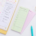 【ZOSR】30 Sheets 30 Sheets Notebook Colorful Simple Planner Pad Weekly Student Office Stationery To Do List Adhesive Sticky Notes Memo Pad. 