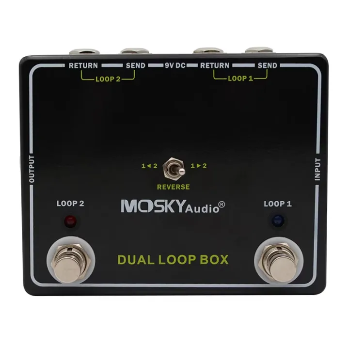 Audio Dual Loop Box Guitar Effect Pedal 2 Loop Electric Guitar ...