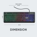 Armaggeddon AK666 Kalashnikov Spill Proof Backlit Membrane Gaming Keyboard. 