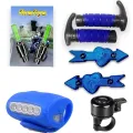 Bicycle Light Accessories Set Wheel Reflector Bell Handle Grip - Valve Light Combo Decoration. 