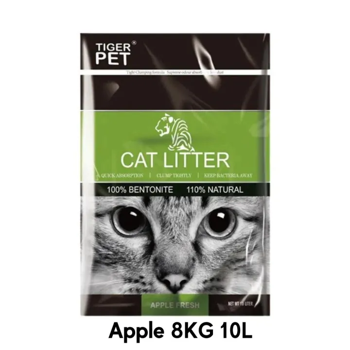 Tiger Pet Bentonite Cat Litter 10L 8KG (Apple)