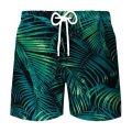 Hawaii Beach Shorts Men Casual 3D Printed Natural Plants Swimsuit Quick Dry Bermuda Surf Board Shorts Pants Fashion Swim Trunks. 