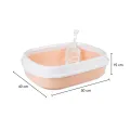 Large Cat Litter Tray with Scoop Open Top Cat Litter Box High Sided Anti Splashing Sturdy Easy to Clean Open Air Kitty Litter Box Cat Toilet for Kittens Cats Pet Supplies Poop Tray Pet Shit Tray Cat Pooper Tray Pet Poop Box Pet Pooper Box Kittens. 