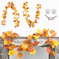Seasonal Decoration Thanksgiving Home Decor Autumn Leaves Garland Foliage String Hanging Rattan Decoration. 