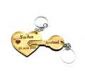 Customized Name Key with Heart Shape Key Tags, King Wishes Key Tags, Personalized Wooden Key Tags, Key Chain, Key Ring Love Gift. 