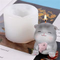 Crafts Epoxy Resin For DIY Liquid Mould Home Decor Handmade Clay Supplies Silicone Mold Cat 3D Shape Cute. 