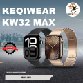 Keqiwear KW32 Max Series 10 Smartwatch with 2.19" AMOLED Display, 4G LTE SIM, Android OS, Dual Camera, Health Monitoring, Wireless Charging & IP67 Waterproof Design. 