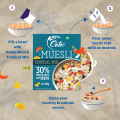 Oateo Muesli Tropical Mix – 400g – 30% Extra Fruits, Nuts & Seeds – Natural Ingredients – High-Fiber & Protein. 